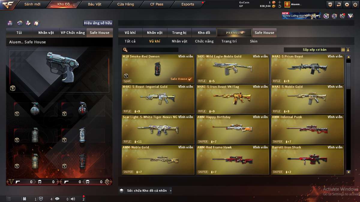shop acc cf uy tin gia re